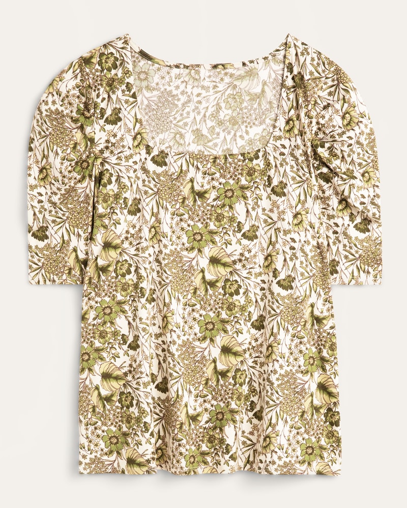 Front of plus size Eleanor Puff Sleeve Top by Socialite | Dia&Co | dia_product_style_image_id:176139